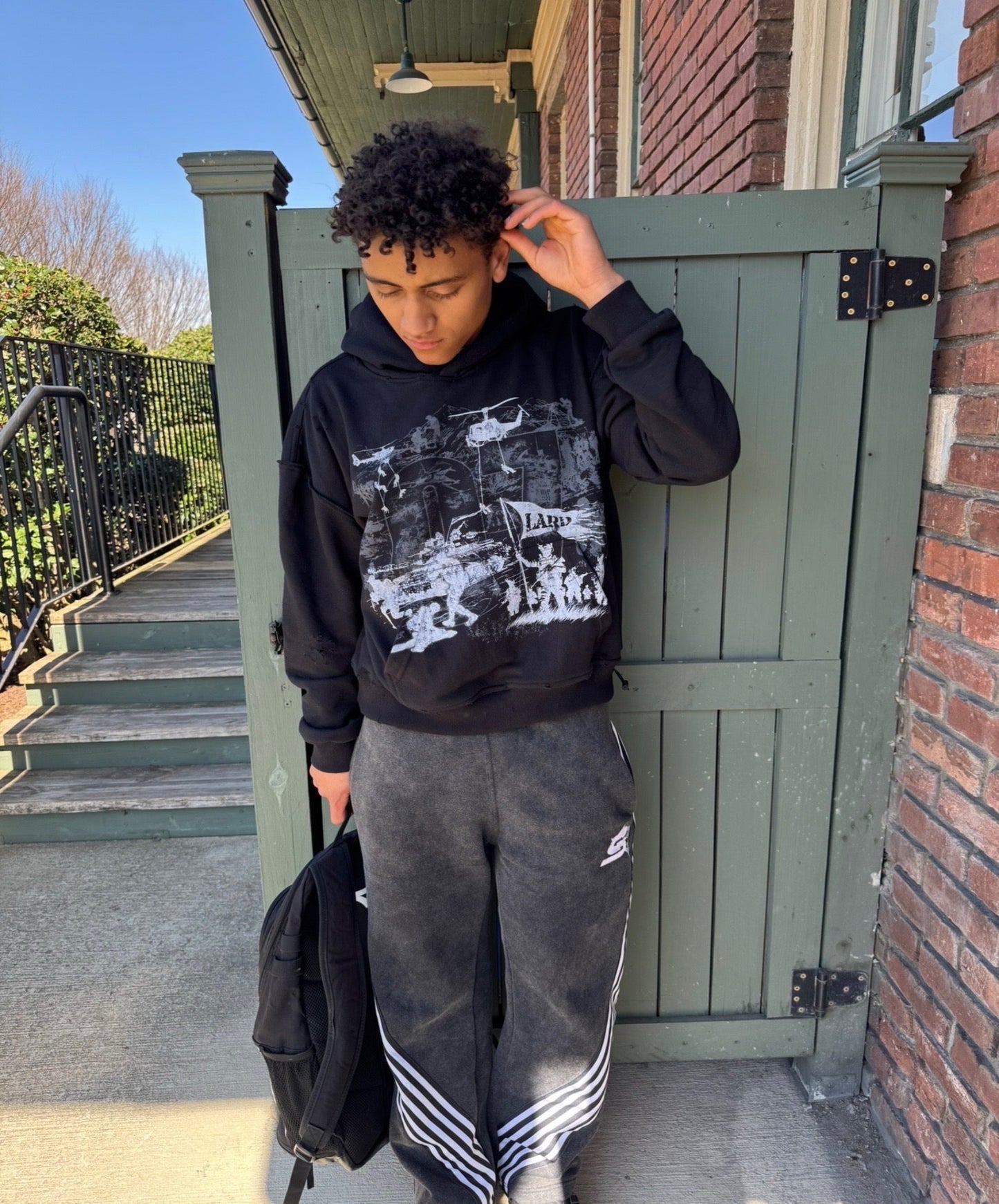 BLACK WAR PATH HOODIE - Lardproductions