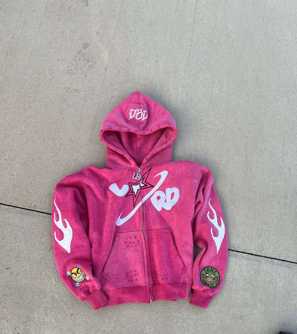 “ LARD Pink” Zipup Hoodie