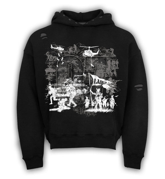 BLACK WAR PATH HOODIE - Lardproductions